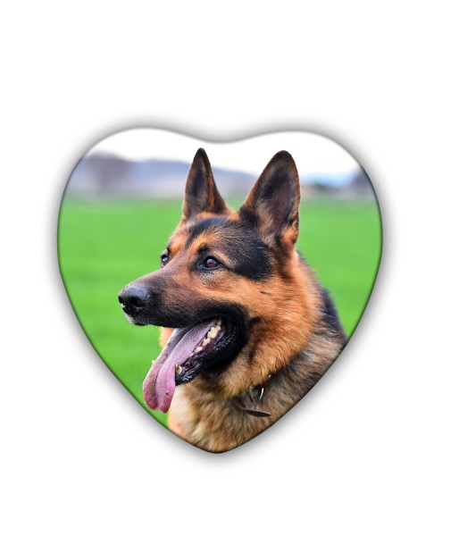 Hundegrab Deko Herz - Grabbild von Hundegrab in Herzform ohne Rand